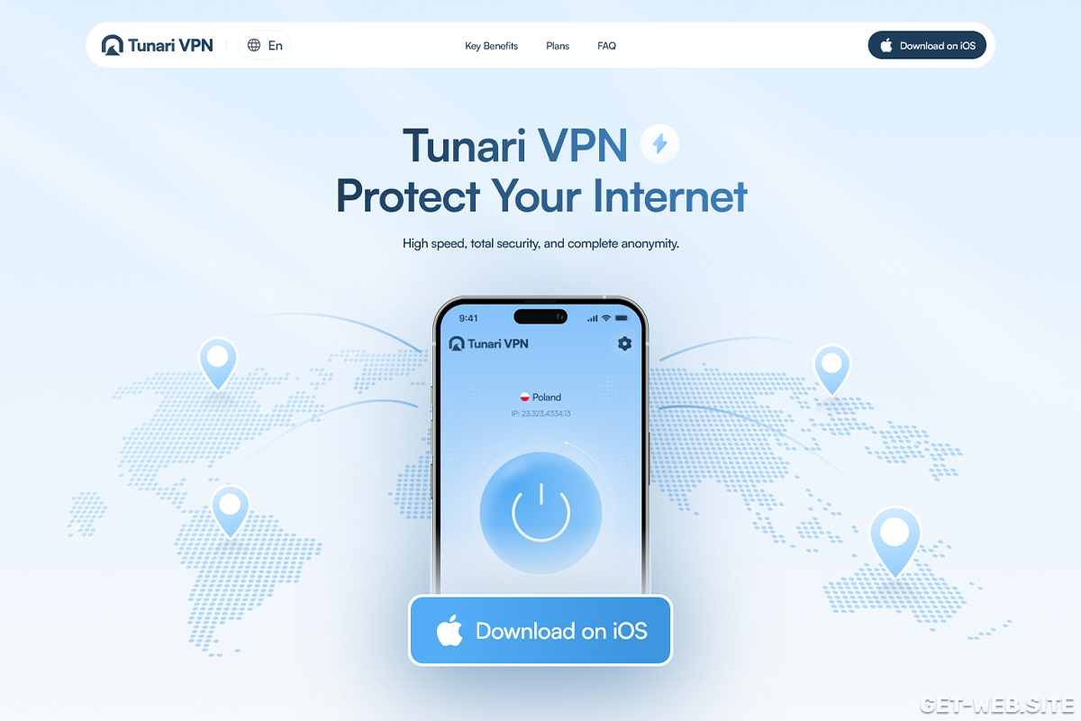 Верстка сайта VPN